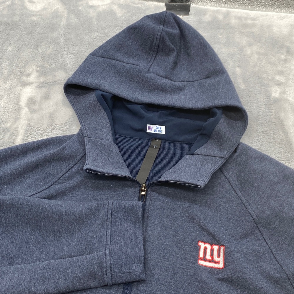 Lululemon New York Giants NFL Issued Mens 2XL Blue City Sweat Full Zip Hoodie